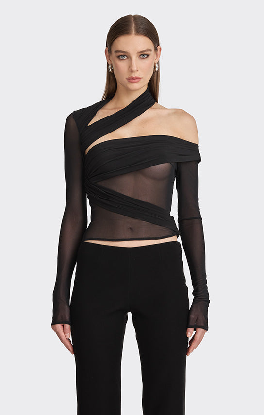 Jersey Wrap Top