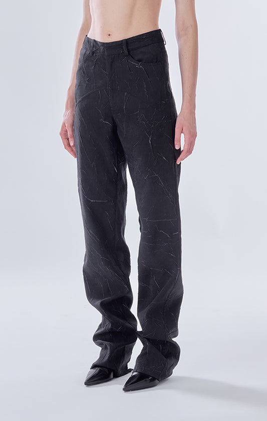 Ms. Godet Wrinkled Effects Pants