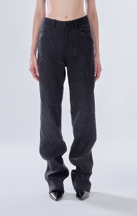 Ms. Godet Wrinkled Effects Pants