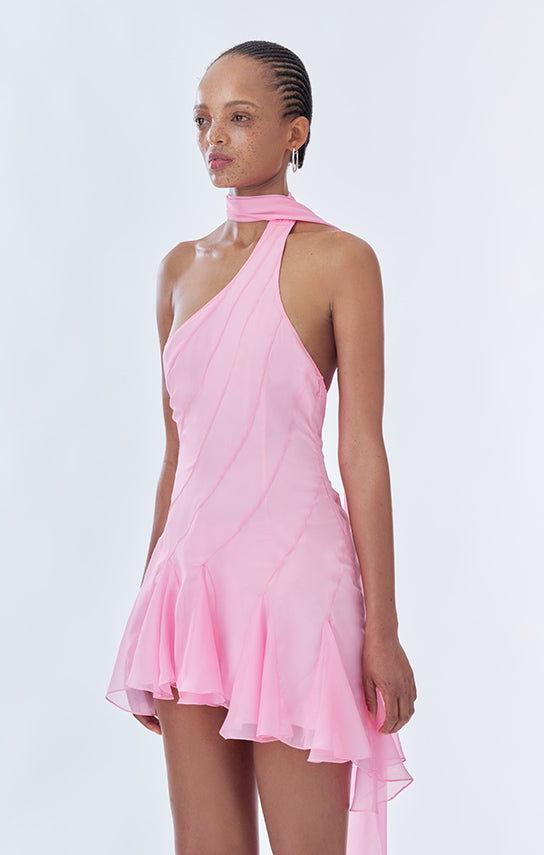 Ms.Godet Asymmetric Mini Dress