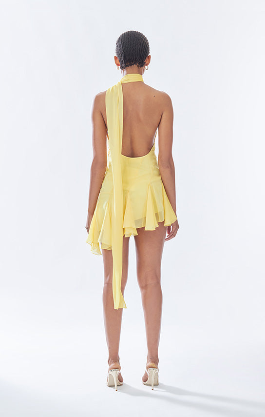 Ms.Godet Asymmetric Mini Dress