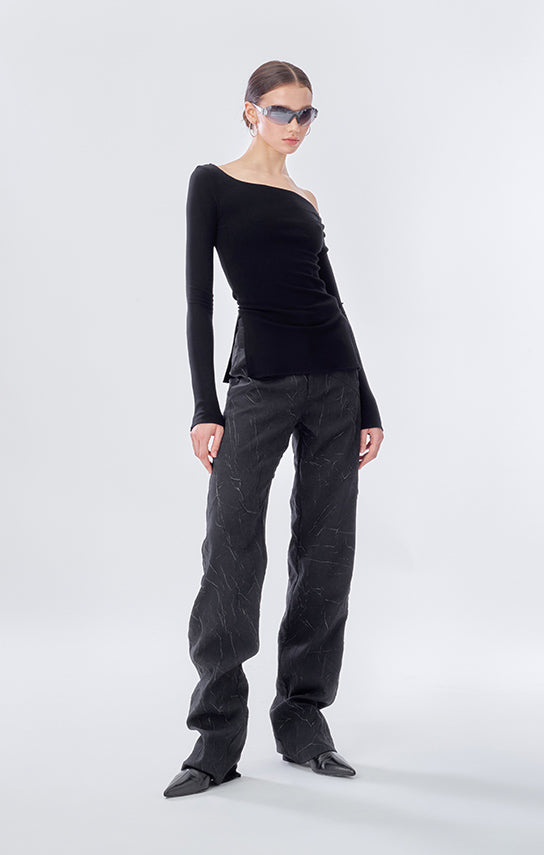 Ms. Godet Wrinkled Effects Pants
