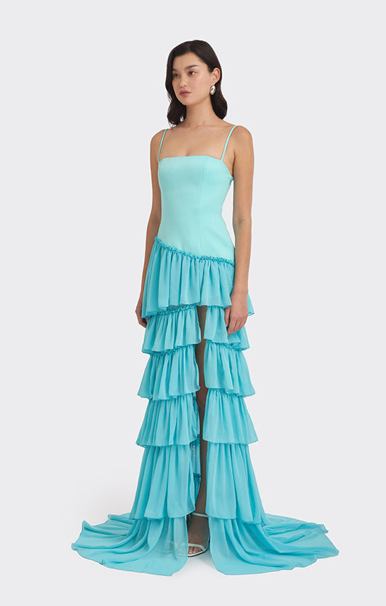 Ruffle Layered Maxi Dress