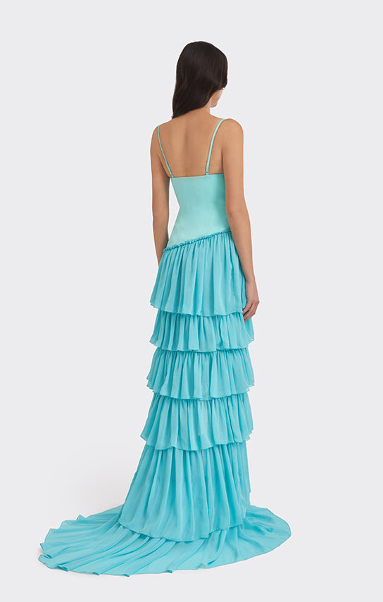 Ruffle Layered Maxi Dress