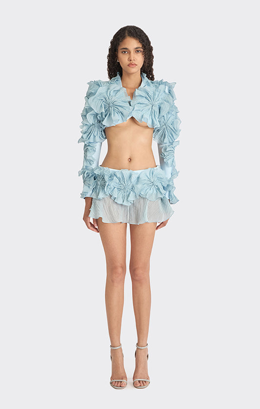 Lotus Leaf Mini Skirt