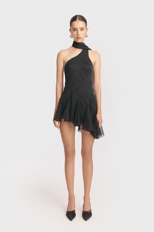 Ms.Godet Asymmetric Mini Dress