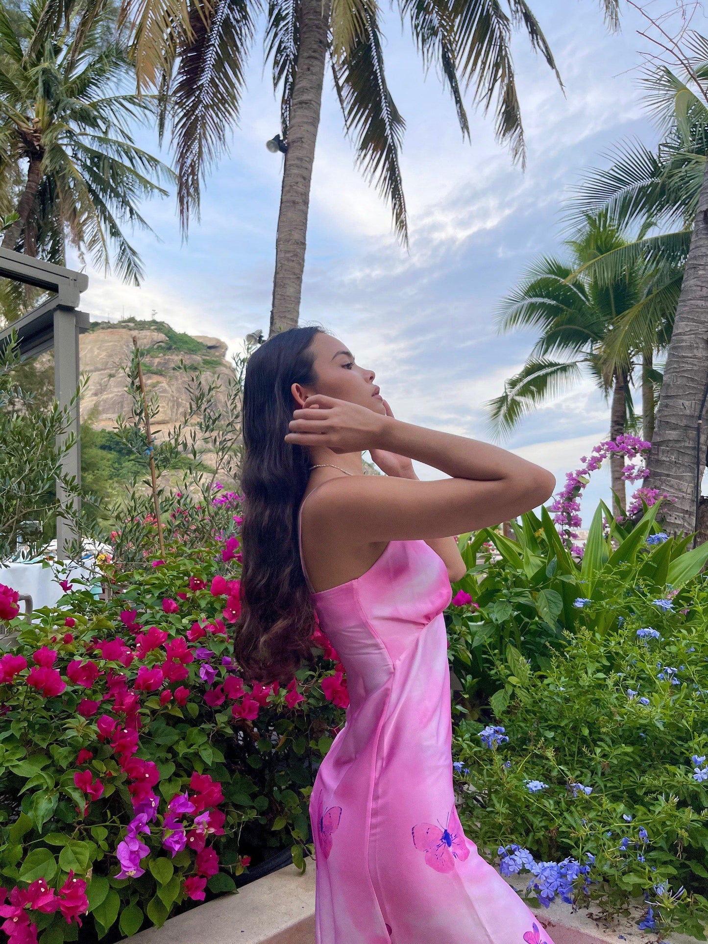 Signature Slip Dress (Pink Meadow) - Stolen Studios x Onarin