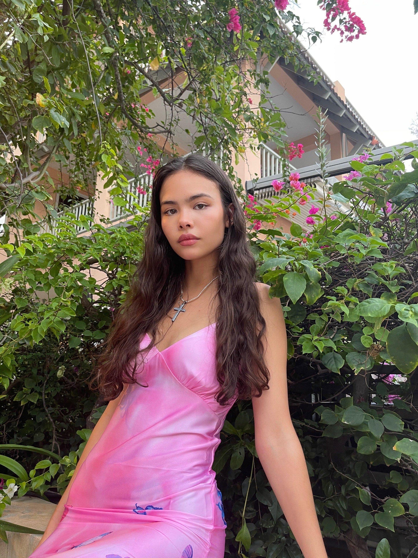 Signature Slip Dress (Pink Meadow) - Stolen Studios x Onarin