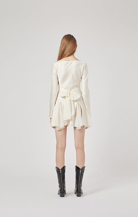 Ms. Godet Mini Long Sleeve Dress