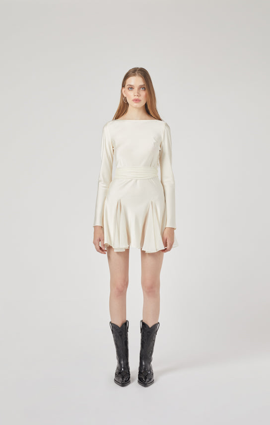 Ms. Godet Mini Long Sleeve Dress