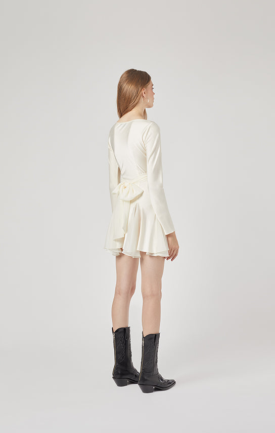 Ms. Godet Mini Long Sleeve Dress