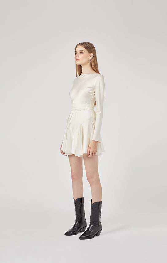 Ms. Godet Mini Long Sleeve Dress