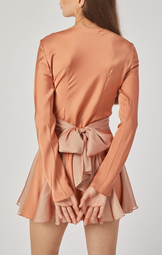 Ms. Godet Mini Long Sleeve Dress