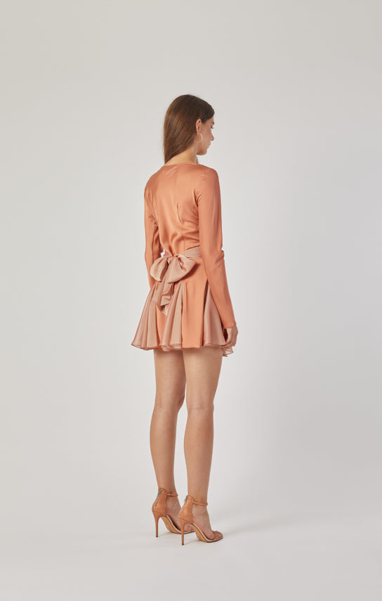 Ms. Godet Mini Long Sleeve Dress
