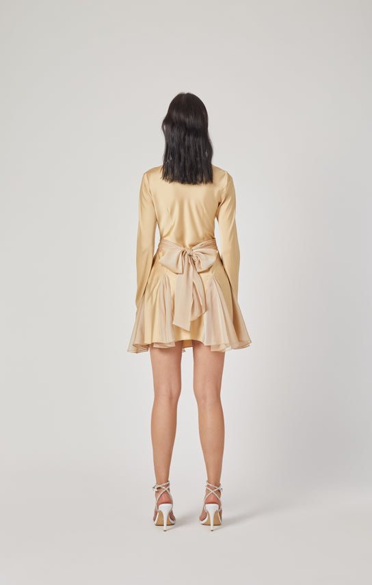 Ms. Godet Mini Long Sleeve Dress