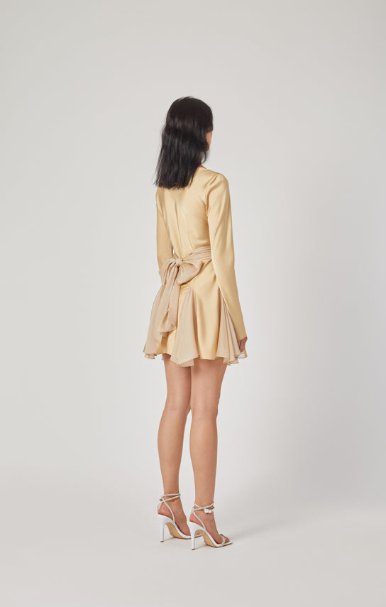Ms. Godet Mini Long Sleeve Dress