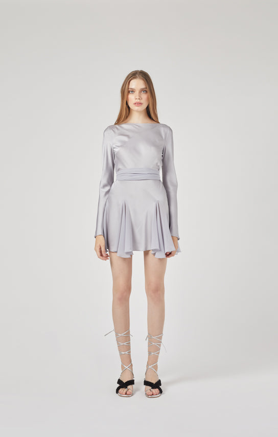 Ms. Godet Mini Long Sleeve Dress