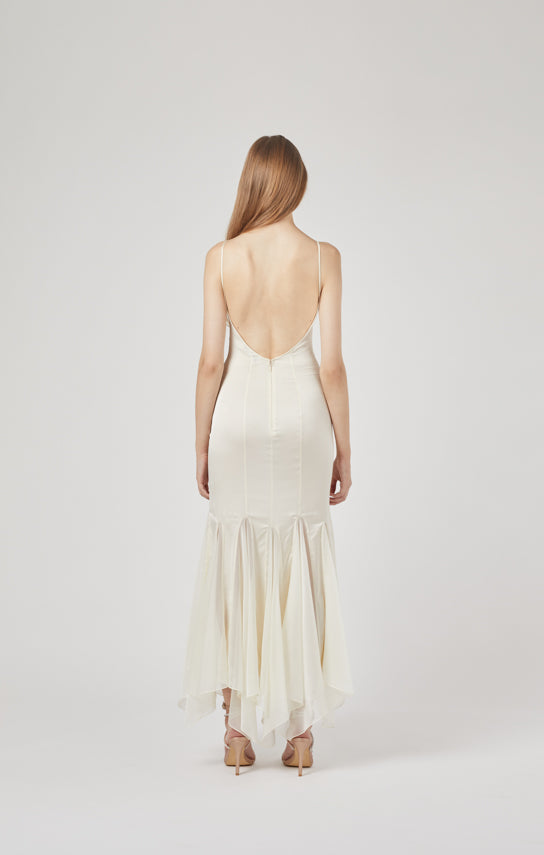 Ms. Godet Maxi Slip Dress