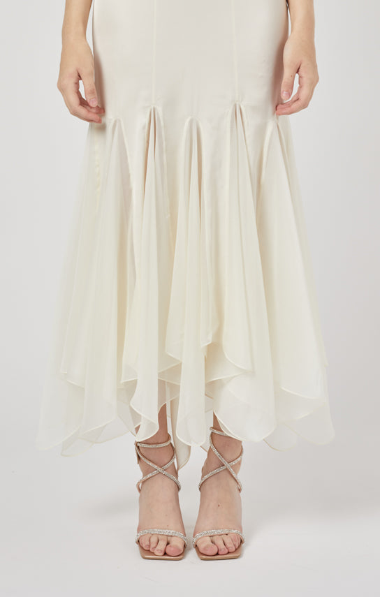 Ms. Godet Maxi Slip Dress