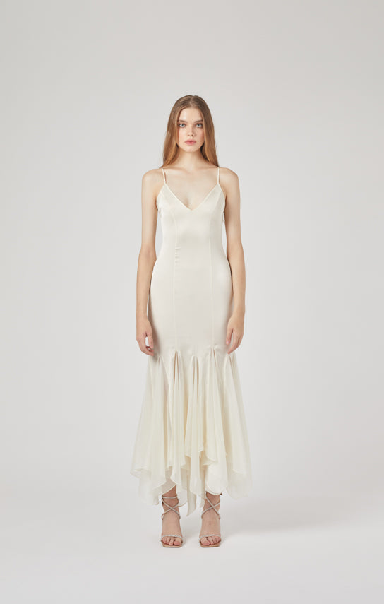 Ms. Godet Maxi Slip Dress