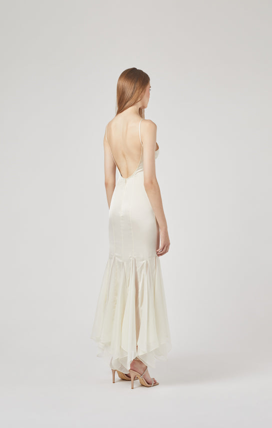 Ms. Godet Maxi Slip Dress