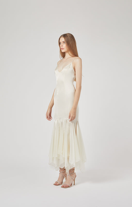Ms. Godet Maxi Slip Dress