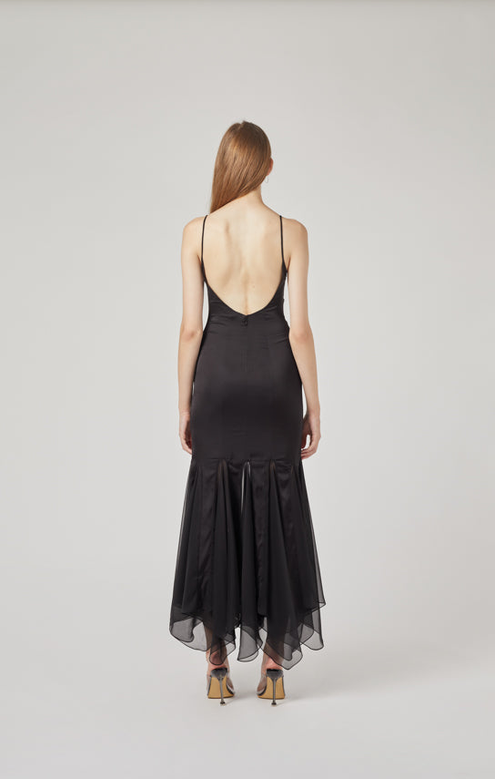 Ms. Godet Maxi Slip Dress