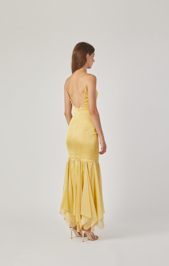 Ms. Godet Maxi Slip Dress