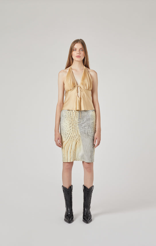 Ms. Pleat Tear Drop Top