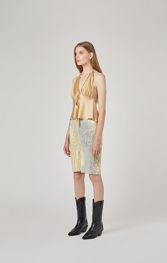 Ms. Pleat Tear Drop Top
