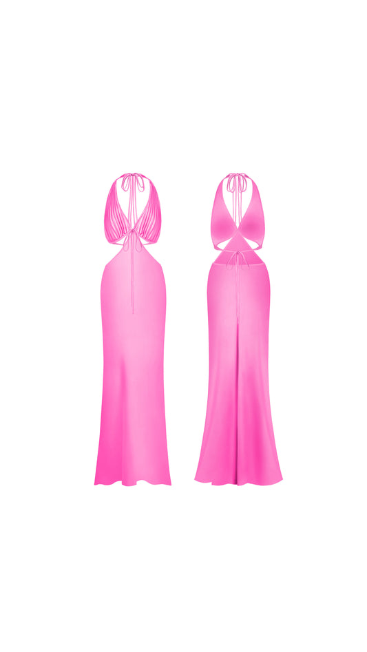 Ms. Pleat Cut-Out Dress (One-Tone)
