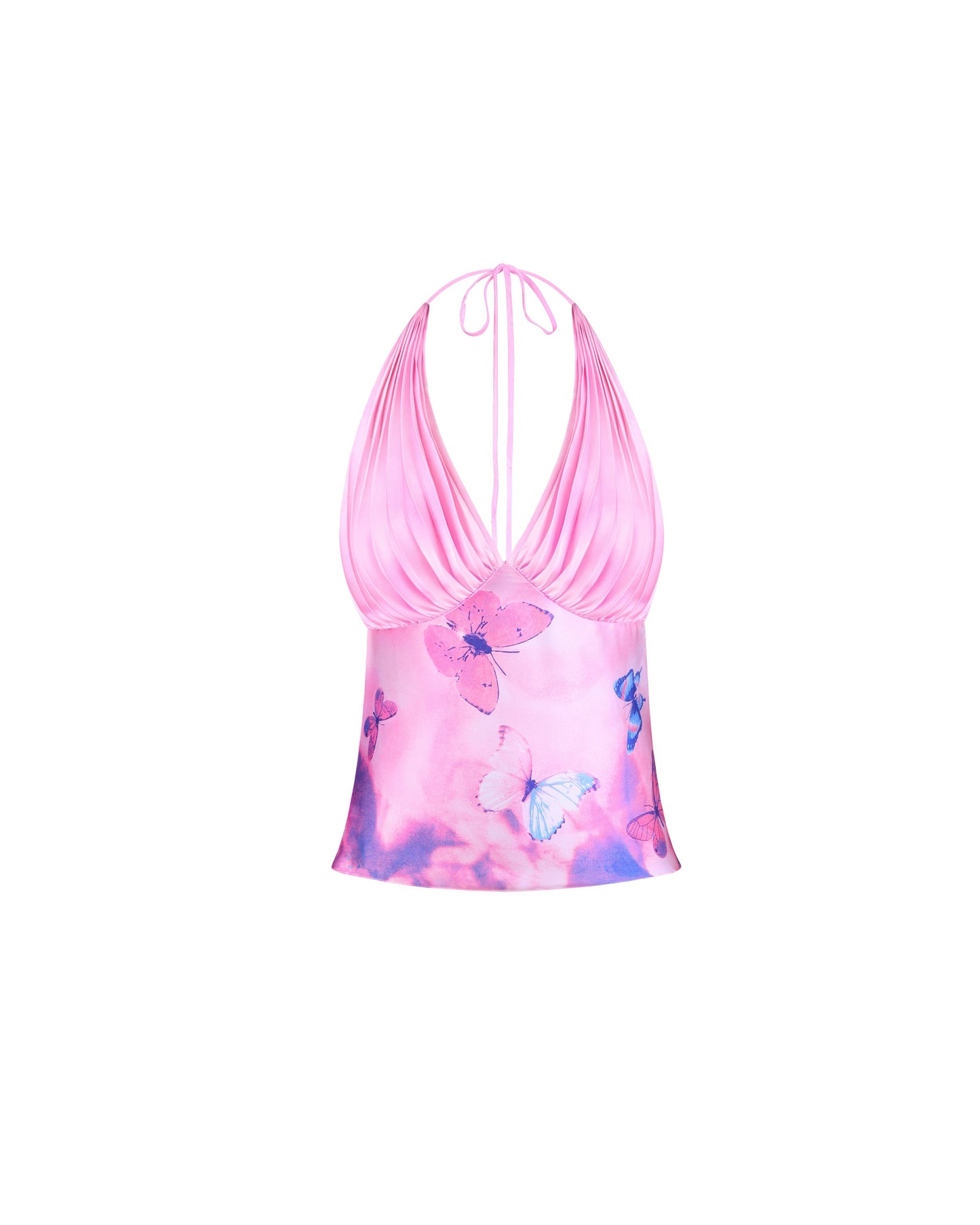 Ms. Pleat Top (Pink Meadow)