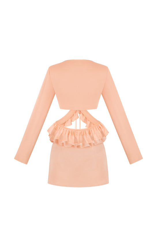 Ruffle Long Sleeve Mini Set