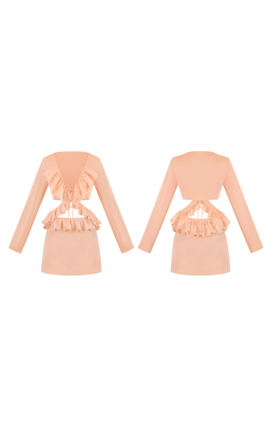 Ruffle Long Sleeve Mini Set