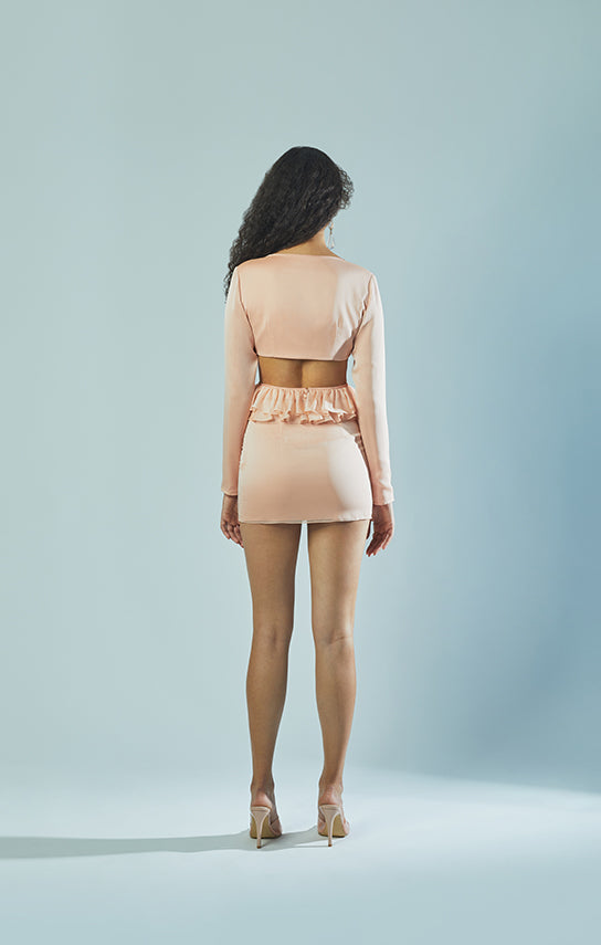 Ruffle Long Sleeve Mini Set