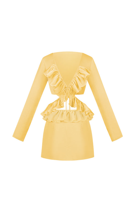 Ruffle Long Sleeve Mini Set