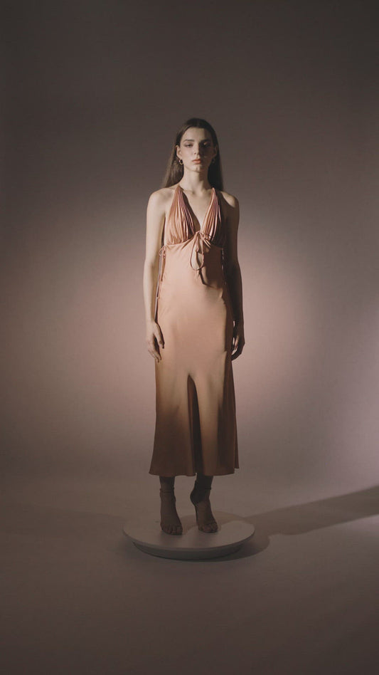 Ms. Pleat Tear Drop Dress