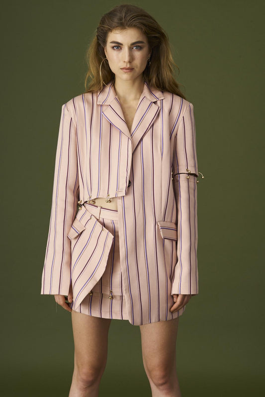 Pinstripe Deconstructed Suit