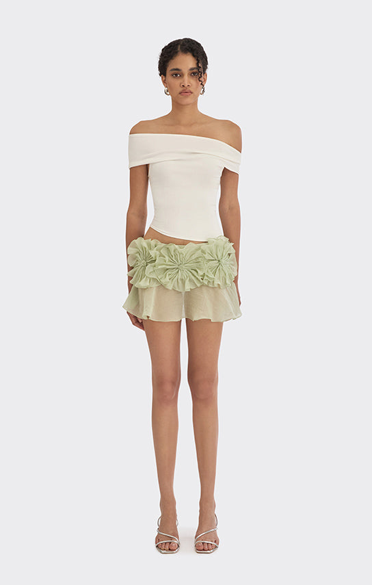 Lotus Leaf Mini Skirt