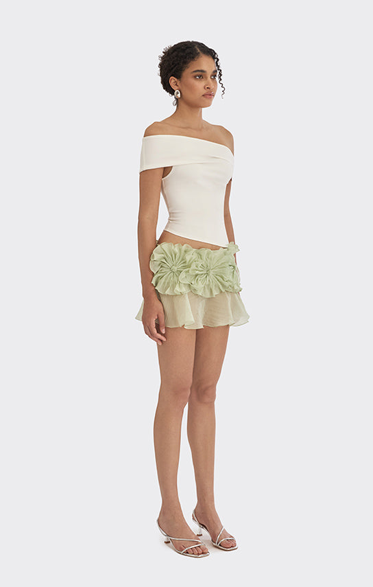 Lotus Leaf Mini Skirt