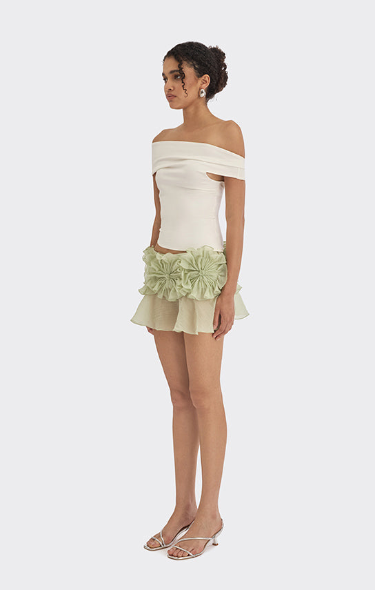Lotus Leaf Mini Skirt