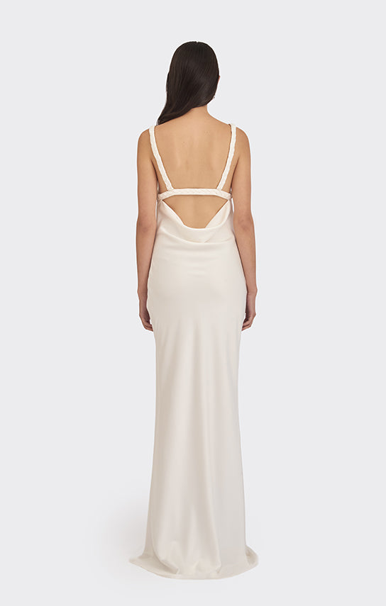 Spiral Cowl Maxi Dress