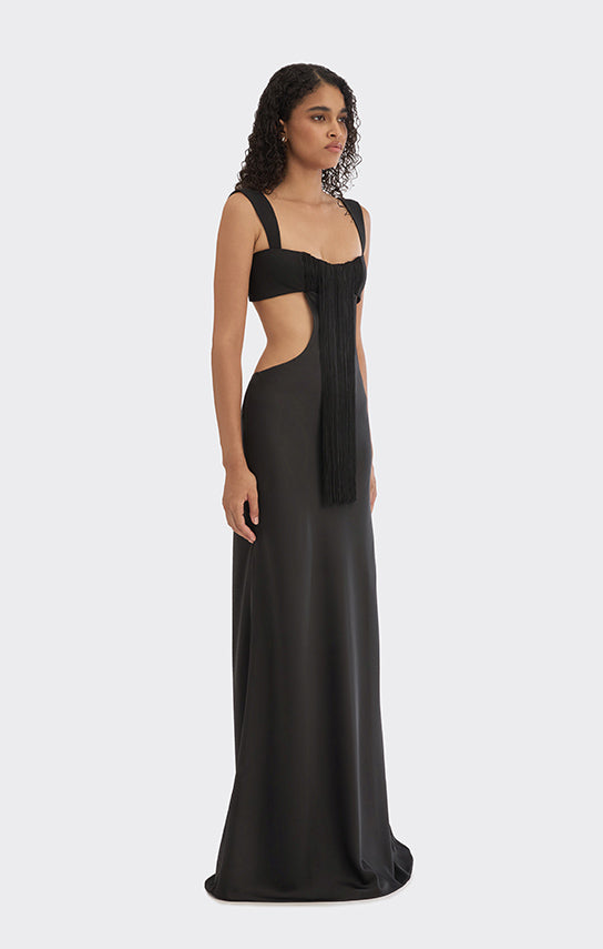 Ms. Thread Cut - Out Maxi Slip Dress