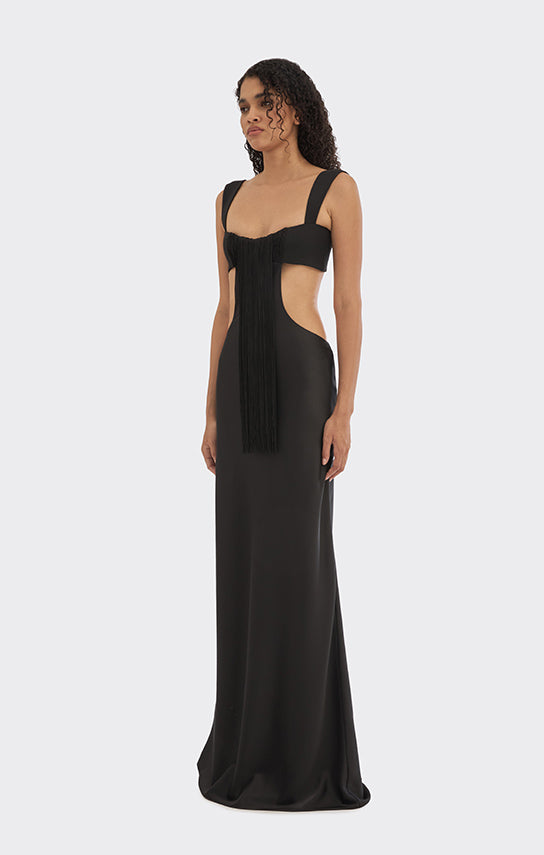 Ms. Thread Cut - Out Maxi Slip Dress