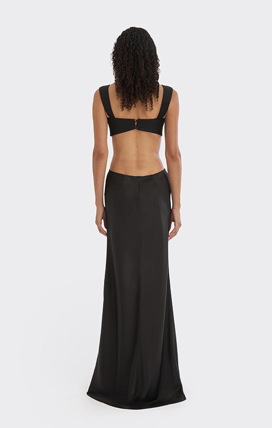 Ms. Thread Cut - Out Maxi Slip Dress