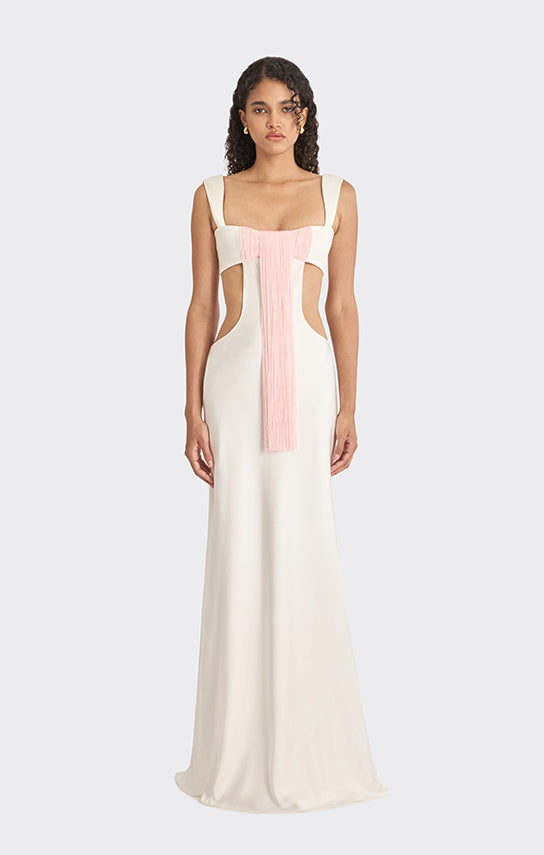 Ms. Thread Cut - Out Maxi Slip Dress