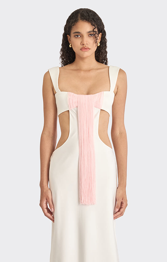Ms. Thread Cut - Out Maxi Slip Dress