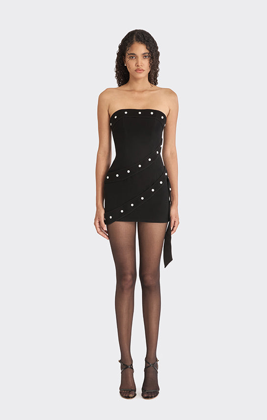 Wrap Button Mini Dress