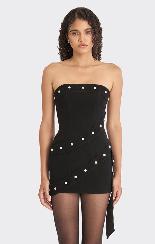 Wrap Button Mini Dress